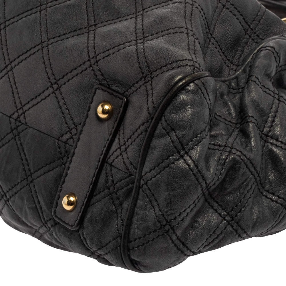 Marc Jacobs Dark Grey Quilted Leather Stam Satchel For Women 12 Marc Jacobs Dark Grey Quilted Leather Stam Satchel For Women - Image 12