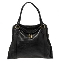 Marc Jacobs Black Leather Wellington Fulton Satchel For Women