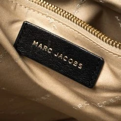 Marc Jacobs Black Leather Wellington Fulton Satchel For Women -Marc Jacobs shop luxury women marc jacobs used handbags p387715 007