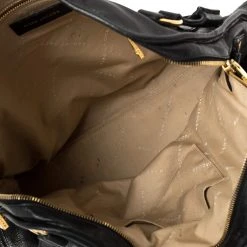 Marc Jacobs Black Leather Wellington Fulton Satchel For Women -Marc Jacobs shop luxury women marc jacobs used handbags p387715 009