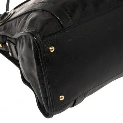 Marc Jacobs Black Leather Wellington Fulton Satchel For Women -Marc Jacobs shop luxury women marc jacobs used handbags p387715 011