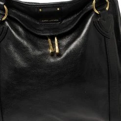 Marc Jacobs Black Leather Wellington Fulton Satchel For Women -Marc Jacobs shop luxury women marc jacobs used handbags p387715 013