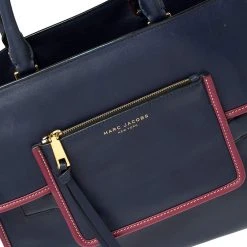 Marc Jacobs Blue Leather Madison Tote For Women 16 Marc Jacobs Blue Leather Madison Tote For Women -Marc Jacobs shop luxury women marc jacobs used handbags p388373 004