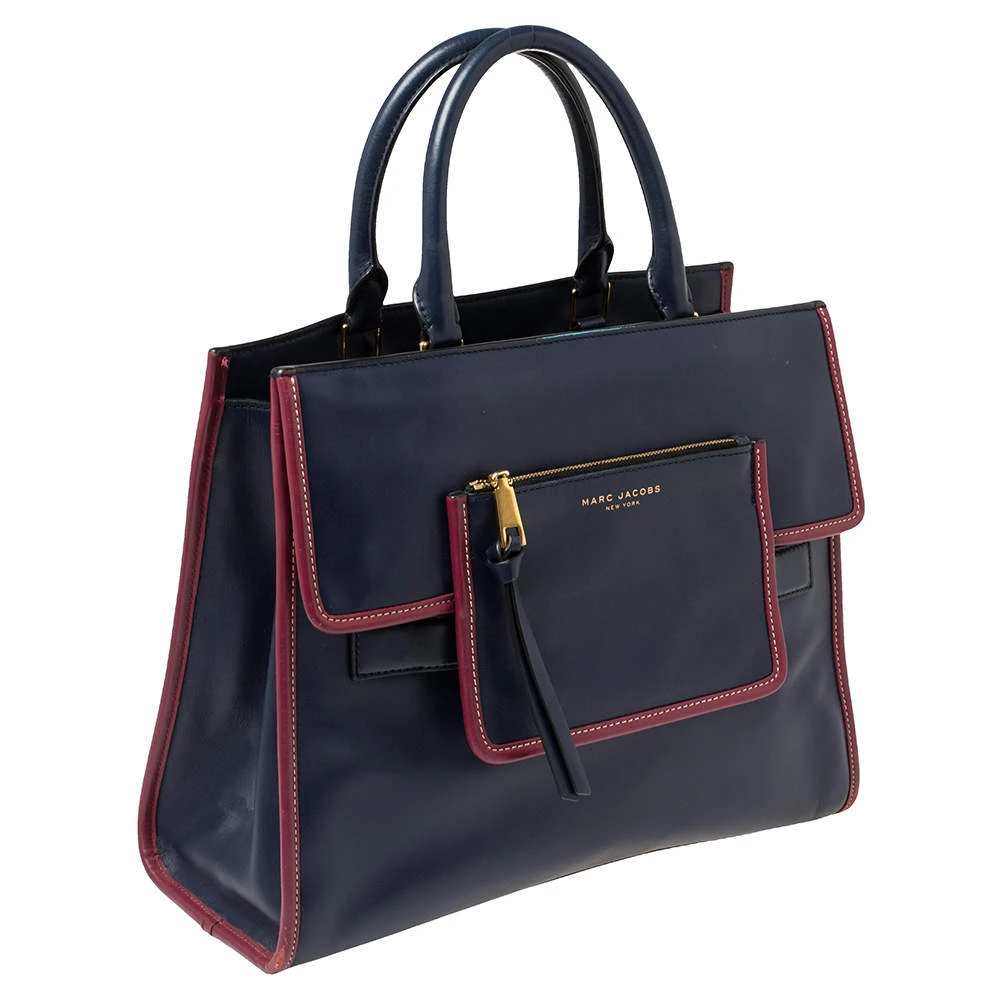Marc Jacobs Blue Leather Madison Tote For Women 3 Marc Jacobs Blue Leather Madison Tote For Women - Image 3