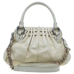 Marc Jacobs White Leather Snake Embossed Cecilia Shoulder Bag For Women