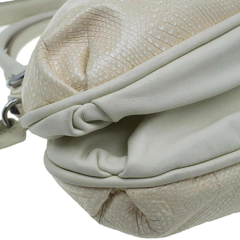 Marc Jacobs White Leather Snake Embossed Cecilia Shoulder Bag For Women 12 Marc Jacobs White Leather Snake Embossed Cecilia Shoulder Bag For Women - Image 12