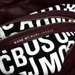 Marc By Marc Jacobs Burgundy Leather Classic Q Groove Satchel For Women -Marc Jacobs shop luxury women marc jacobs used handbags p389999 001