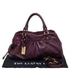 Marc By Marc Jacobs Burgundy Leather Classic Q Groove Satchel For Women -Marc Jacobs shop luxury women marc jacobs used handbags p389999 003