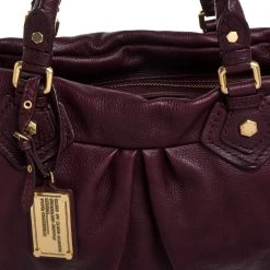Marc By Marc Jacobs Burgundy Leather Classic Q Groove Satchel For Women -Marc Jacobs shop luxury women marc jacobs used handbags p389999 005