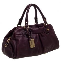 Marc By Marc Jacobs Burgundy Leather Classic Q Groove Satchel For Women -Marc Jacobs shop luxury women marc jacobs used handbags p389999 006