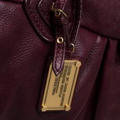 Marc By Marc Jacobs Burgundy Leather Classic Q Groove Satchel For Women -Marc Jacobs shop luxury women marc jacobs used handbags p389999 007
