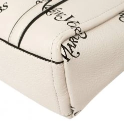 Marc Jacobs White/Black Leather New York Magazine Tag Tote For Women -Marc Jacobs shop luxury women marc jacobs used handbags p394036 012