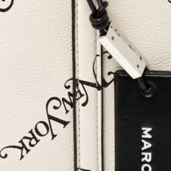 Marc Jacobs White/Black Leather New York Magazine Tag Tote For Women -Marc Jacobs shop luxury women marc jacobs used handbags p394036 013