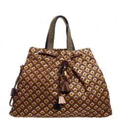 Marc Jacobs Brown/Rose Gold Leather Memphis Drawstring Tote For Women