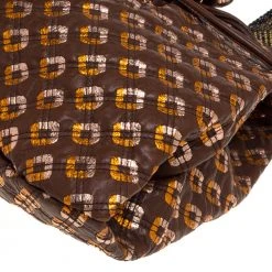 Marc Jacobs Brown/Rose Gold Leather Memphis Drawstring Tote For Women -Marc Jacobs shop luxury women marc jacobs used handbags p396849 011