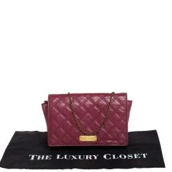 Marc Jacobs Burgundy Quilted Leather Flap Chain Clutch For Women 21 Marc Jacobs Burgundy Quilted Leather Flap Chain Clutch For Women -Marc Jacobs shop luxury women marc jacobs used handbags p401439 009