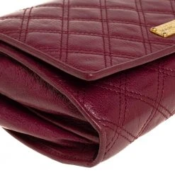 Marc Jacobs Burgundy Quilted Leather Flap Chain Clutch For Women 23 Marc Jacobs Burgundy Quilted Leather Flap Chain Clutch For Women -Marc Jacobs shop luxury women marc jacobs used handbags p401439 011