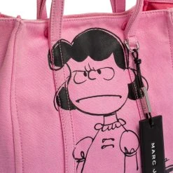 Peanuts X Marc Jacobs Pink Canvas The Tag Tote For Women -Marc Jacobs shop luxury women marc jacobs used handbags p401509 007