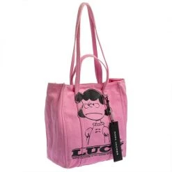 Peanuts X Marc Jacobs Pink Canvas The Tag Tote For Women -Marc Jacobs shop luxury women marc jacobs used handbags p401509 1615475877 012
