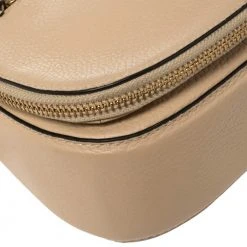 Marc Jacobs Beige Leather Small Recruit Saddle Bag For Women -Marc Jacobs shop luxury women marc jacobs used handbags p412008 005