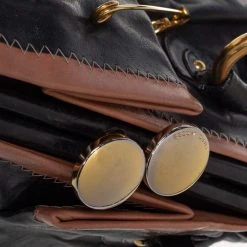 Marc Jacobs Black Leather Safety Pin Stam Top Handle Bag For Women -Marc Jacobs shop luxury women marc jacobs used handbags p416265 003