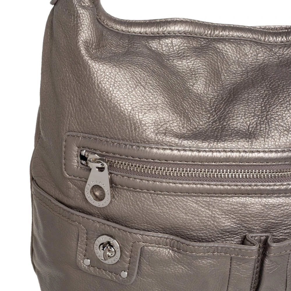 Marc Jacobs Metallic Soft Leather Double Pocket Shoulder Bag For Women 5 Marc Jacobs Metallic Soft Leather Double Pocket Shoulder Bag For Women - Image 5