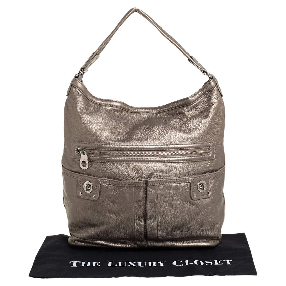 Marc Jacobs Metallic Soft Leather Double Pocket Shoulder Bag For Women 9 Marc Jacobs Metallic Soft Leather Double Pocket Shoulder Bag For Women - Image 9