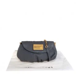 Marc Jacobs Marc By March Jacobs Grey Leather Classic Q Karlie Crossbody Bag For Women -Marc Jacobs shop luxury women marc jacobs used handbags p417342 001