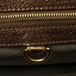 Marc Jacobs Metallic Brown Quilted Leather Stam Satchel For Women -Marc Jacobs shop luxury women marc jacobs used handbags p418600 003