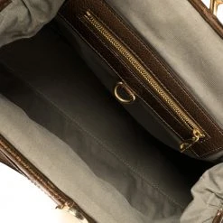 Marc Jacobs Metallic Brown Quilted Leather Stam Satchel For Women -Marc Jacobs shop luxury women marc jacobs used handbags p418600 004