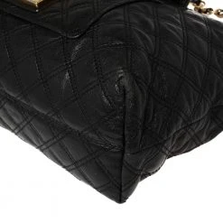 Marc Jacobs Black Leather Quilted Chain Tote For Women -Marc Jacobs shop luxury women marc jacobs used handbags p423161 009