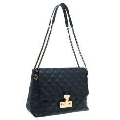 Marc Jacobs Black Quilted Leather XL Baroque Single Shoulder Bag For Women 18 Marc Jacobs Black Quilted Leather XL Baroque Single Shoulder Bag For Women -Marc Jacobs shop luxury women marc jacobs used handbags p43397 003