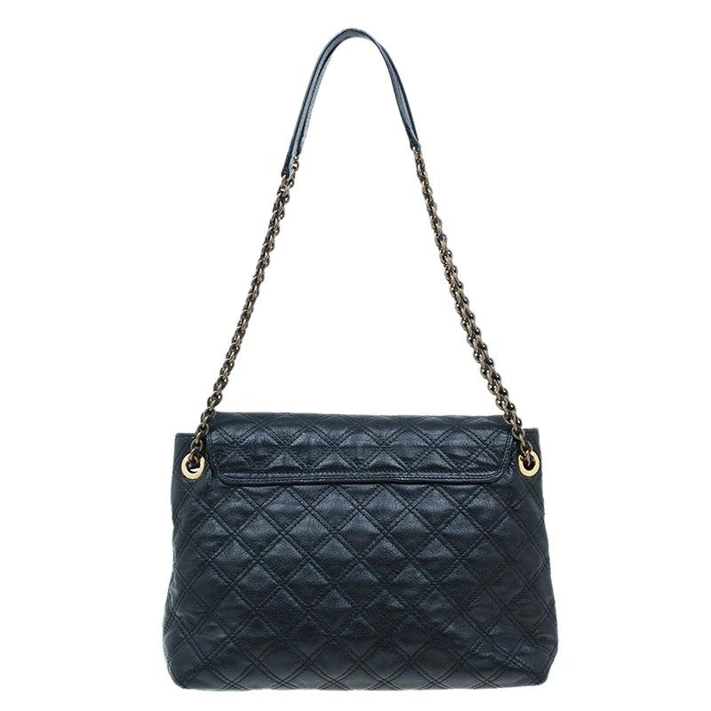 Marc Jacobs Black Quilted Leather XL Baroque Single Shoulder Bag For Women 4 Marc Jacobs Black Quilted Leather XL Baroque Single Shoulder Bag For Women - Image 4