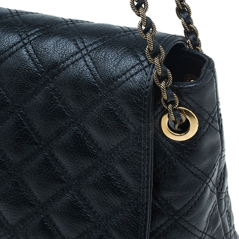Marc Jacobs Black Quilted Leather XL Baroque Single Shoulder Bag For Women 6 Marc Jacobs Black Quilted Leather XL Baroque Single Shoulder Bag For Women - Image 6