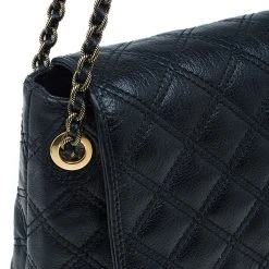 Marc Jacobs Black Quilted Leather XL Baroque Single Shoulder Bag For Women 22 Marc Jacobs Black Quilted Leather XL Baroque Single Shoulder Bag For Women -Marc Jacobs shop luxury women marc jacobs used handbags p43397 007