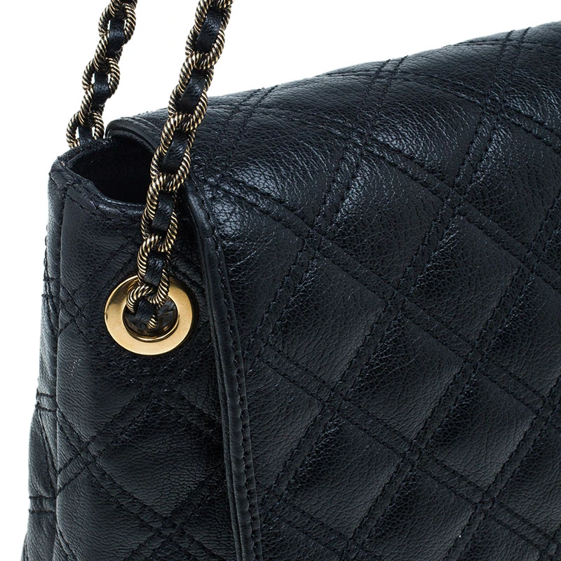 Marc Jacobs Black Quilted Leather XL Baroque Single Shoulder Bag For Women 7 Marc Jacobs Black Quilted Leather XL Baroque Single Shoulder Bag For Women - Image 7