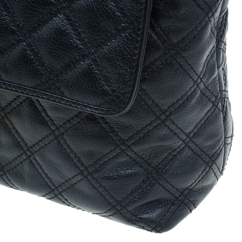 Marc Jacobs Black Quilted Leather XL Baroque Single Shoulder Bag For Women 9 Marc Jacobs Black Quilted Leather XL Baroque Single Shoulder Bag For Women - Image 9