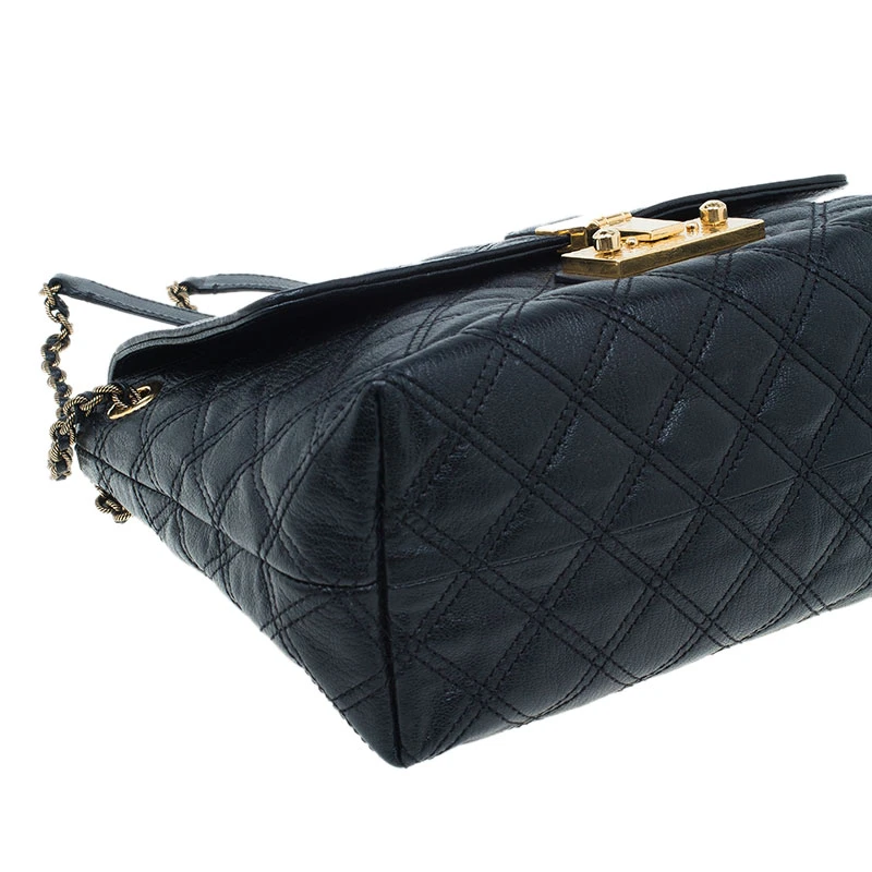 Marc Jacobs Black Quilted Leather XL Baroque Single Shoulder Bag For Women 11 Marc Jacobs Black Quilted Leather XL Baroque Single Shoulder Bag For Women - Image 11