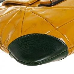 Marc Jacobs Mustard Yellow/Green Patent Leather And Leather Shoulder Bag For Women -Marc Jacobs shop luxury women marc jacobs used handbags p446395 010