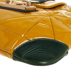 Marc Jacobs Mustard Yellow/Green Patent Leather And Leather Shoulder Bag For Women -Marc Jacobs shop luxury women marc jacobs used handbags p446395 011