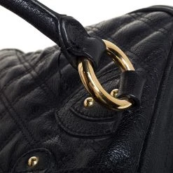 Marc Jacobs Black Quilted Leather Venetia Satchel For Women -Marc Jacobs shop luxury women marc jacobs used handbags p452647 005
