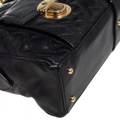 Marc Jacobs Black Quilted Leather Venetia Satchel For Women -Marc Jacobs shop luxury women marc jacobs used handbags p452647 012