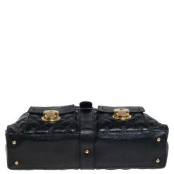 Marc Jacobs Black Quilted Leather Venetia Satchel For Women -Marc Jacobs shop luxury women marc jacobs used handbags p452647 013