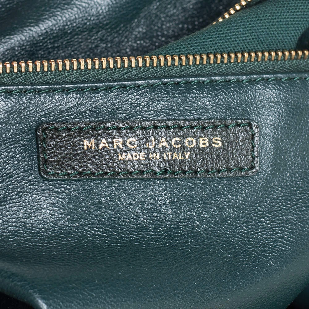 Marc Jacobs Dark Green Python And Leather Stam Satchel For Women 8 Marc Jacobs Dark Green Python And Leather Stam Satchel For Women - Image 8