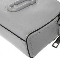 Marc Jacobs Grey Leather Small Shutter Camera Crossbody Bag For Women -Marc Jacobs shop luxury women marc jacobs used handbags p461554 007