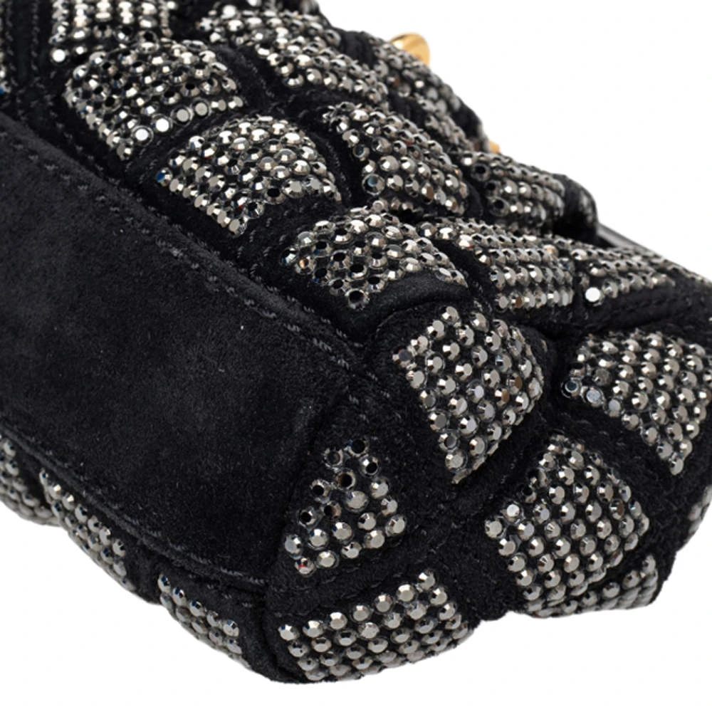 Marc Jacobs Black Suede And Leather Embellished Clutch For Women 10 Marc Jacobs Black Suede And Leather Embellished Clutch For Women - Image 10