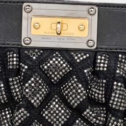 Marc Jacobs Black Suede And Leather Embellished Clutch For Women 15 Marc Jacobs Black Suede And Leather Embellished Clutch For Women -Marc Jacobs shop luxury women marc jacobs used handbags p469378 008
