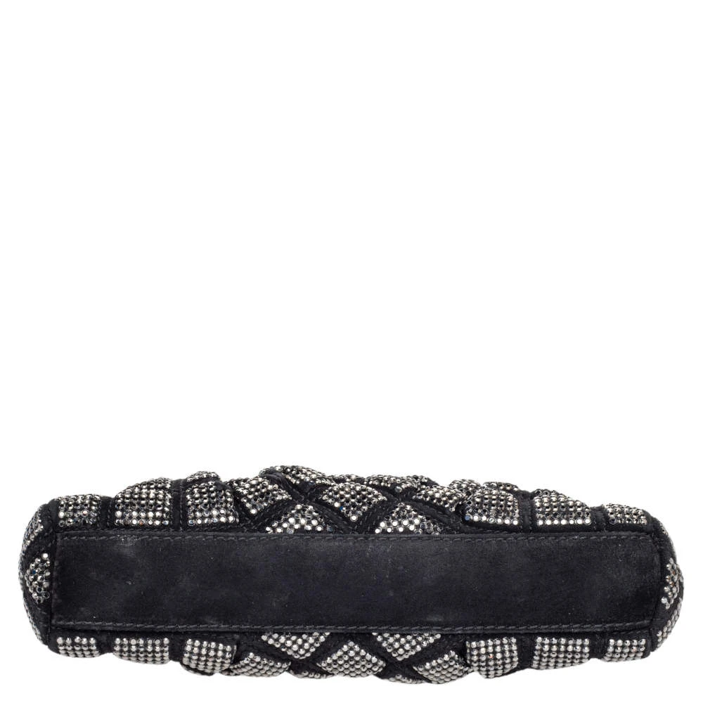 Marc Jacobs Black Suede And Leather Embellished Clutch For Women 6 Marc Jacobs Black Suede And Leather Embellished Clutch For Women - Image 6