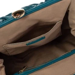 Marc Jacobs Teal Blue Quilted Leather Stam Satchel For Women 17 Marc Jacobs Teal Blue Quilted Leather Stam Satchel For Women -Marc Jacobs shop luxury women marc jacobs used handbags p472670 009