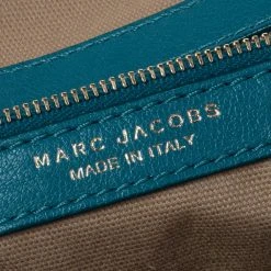 Marc Jacobs Teal Blue Quilted Leather Stam Satchel For Women 18 Marc Jacobs Teal Blue Quilted Leather Stam Satchel For Women -Marc Jacobs shop luxury women marc jacobs used handbags p472670 010